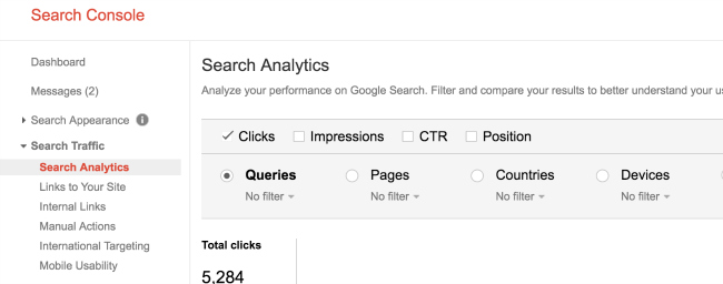 search analytics - search console blog