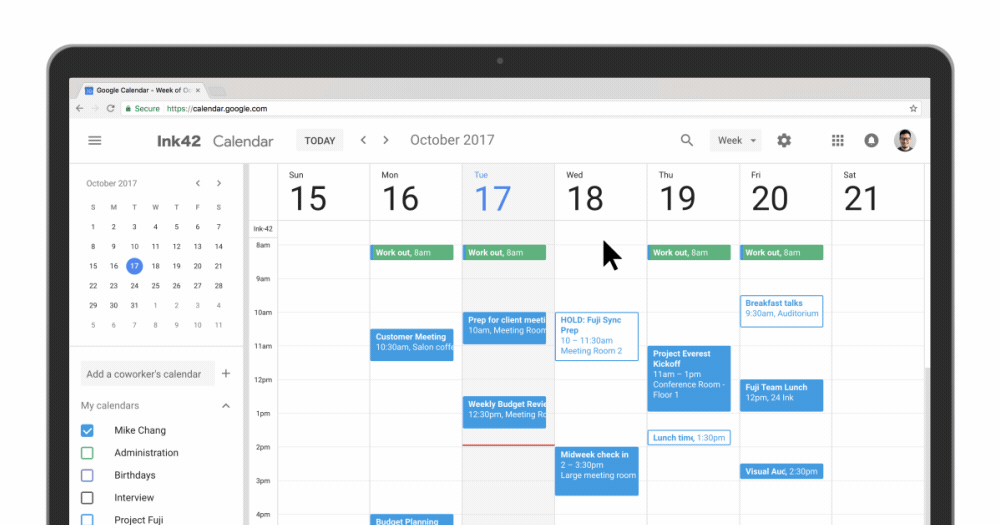 Day View in Updated Google Calendar