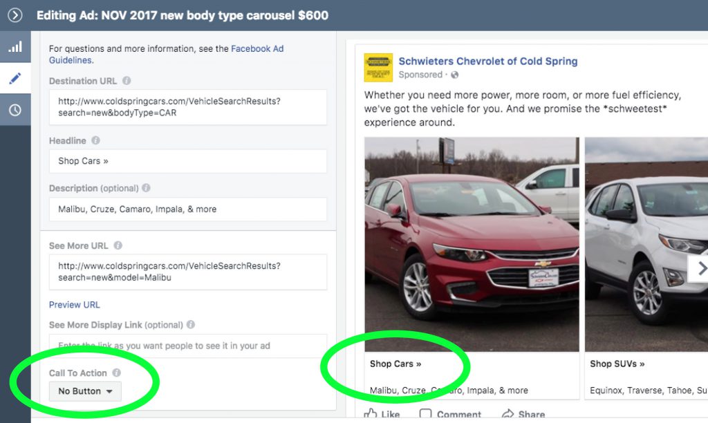 do car accessories sell good on facebook ads