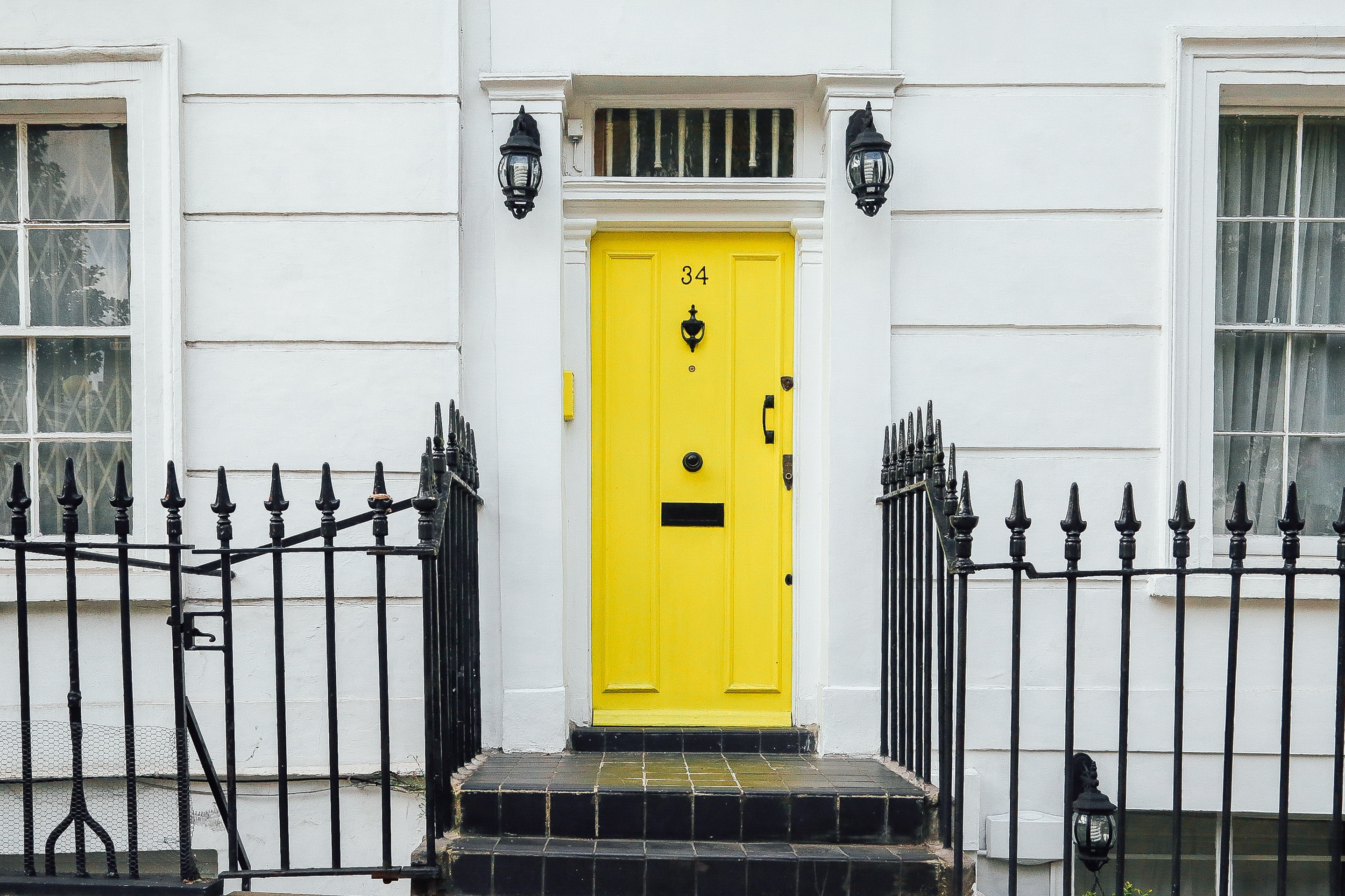 Yellow front door, welcoming you like a welcome email to new leads