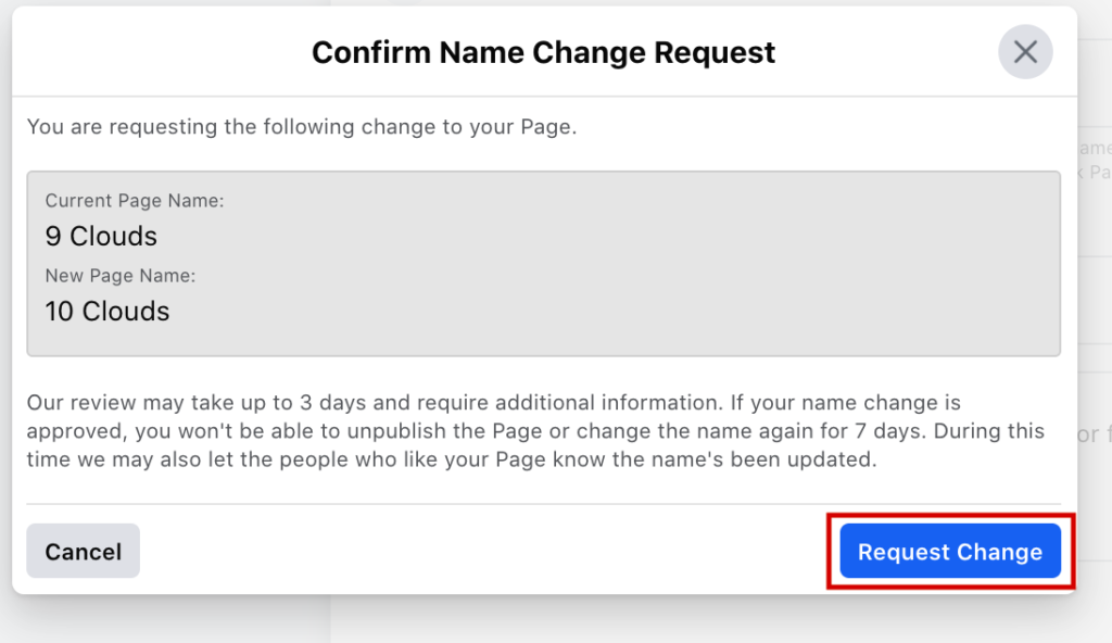 4 Steps To Change Your Facebook Page Name 9 Clouds