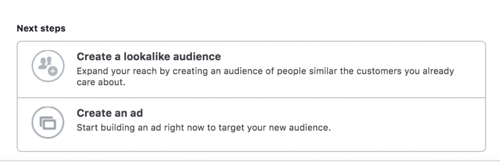 "Create a Lookalike Audience" screen in Facebook Ads Manager