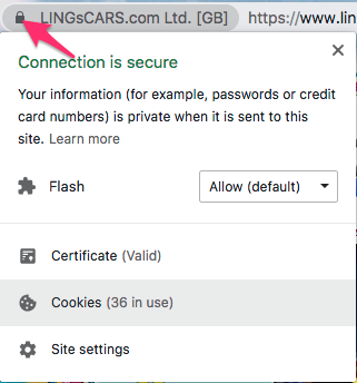 How to find cookies in Google Chrome