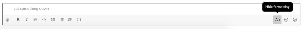 Slack formatting box