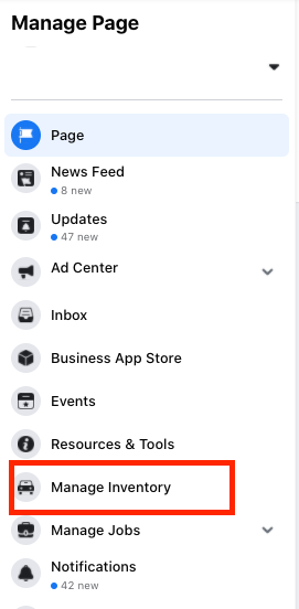Facebook manage business page