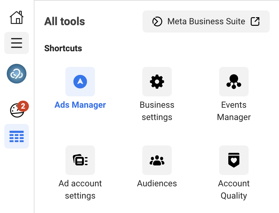 Ads Manager tools in Meta Business Suite