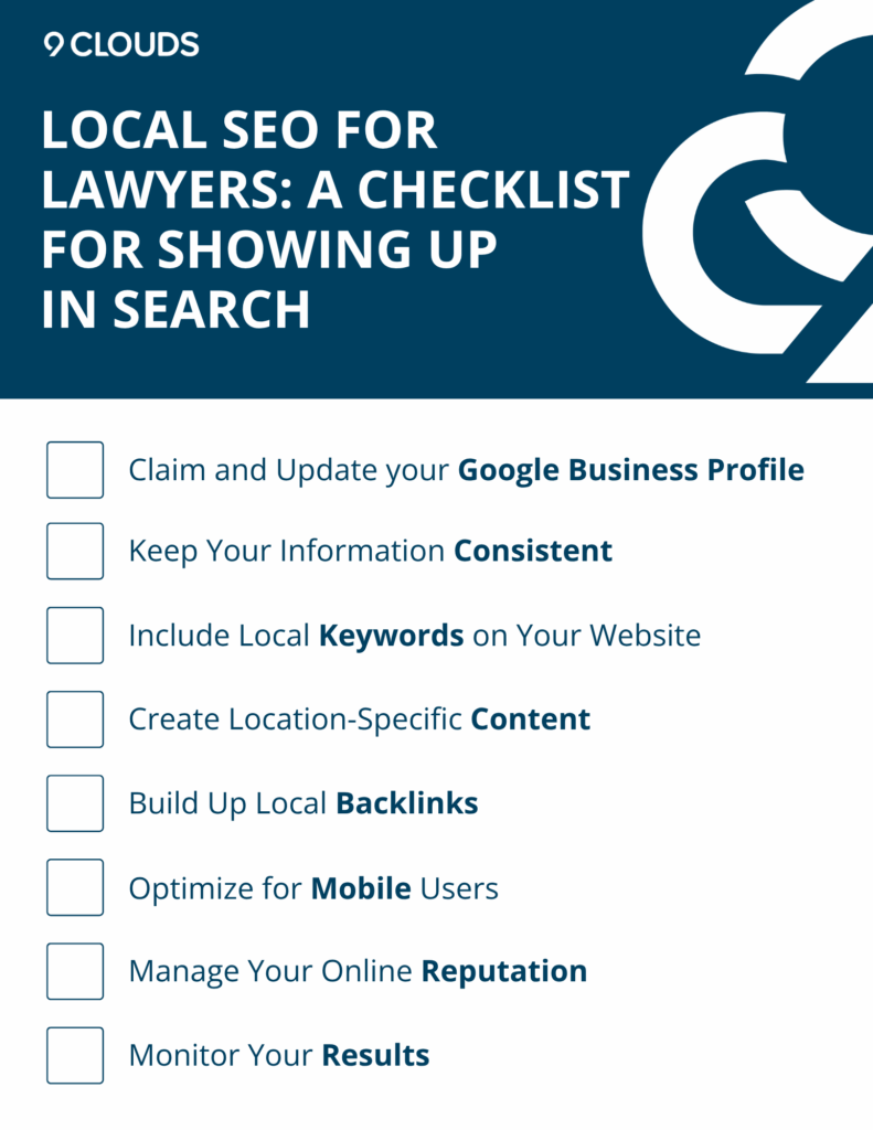 Local SEO for Lawyers: A Checklist for showing up in search